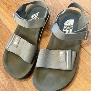 The North Face Olive Green Adjustable Strap Sandals
